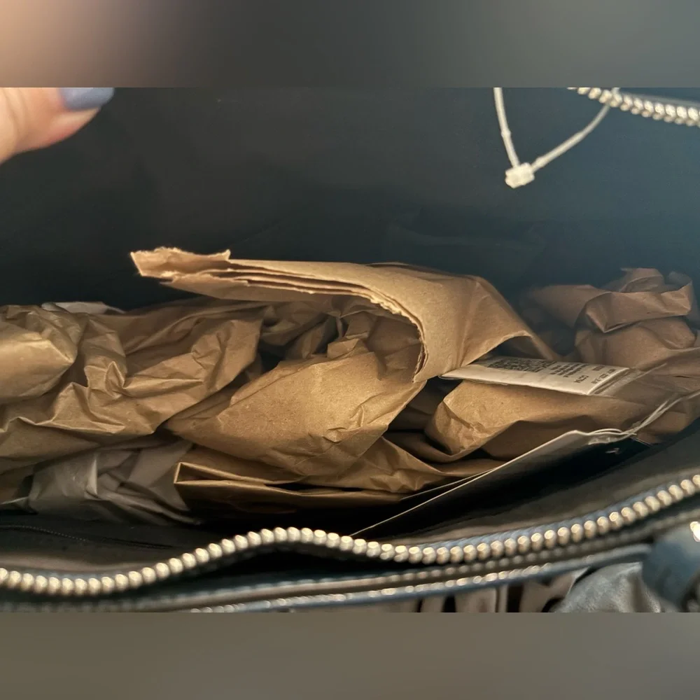 Armani Exchange Embossed Teal Tote NWT - Picture 3 of 4